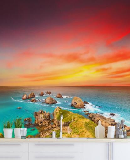 Rocky Sunset Coast Wallpaper Rocky Sunset Coast Wallpaper