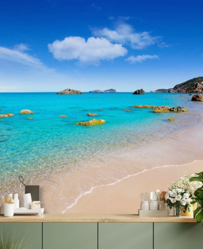 Praia de Ibiza Mural de parede de