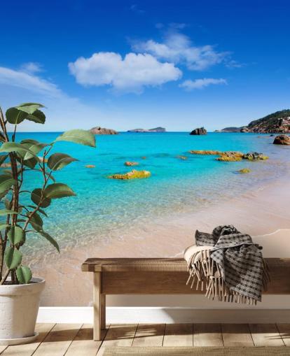 Ibiza-strand Muurschildering