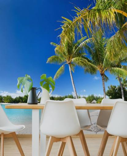 Bora Bora Beach Mural Wallpaper Bora Bora Beach Mural Wallpaper