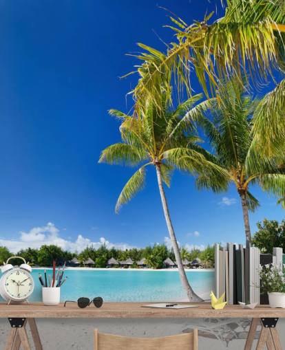 Bora Bora Beach Mural Wallpaper