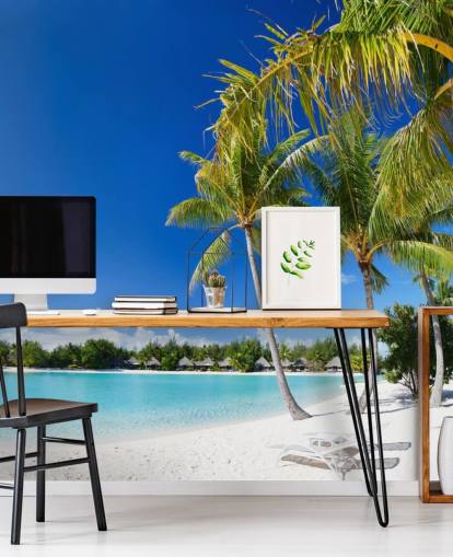 Bora Bora Beach Mural Wallpaper
