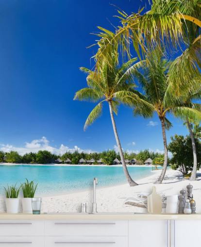 Bora Bora Beach Mural Wallpaper