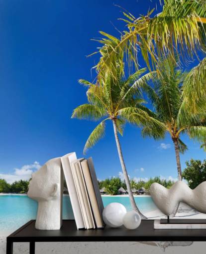 Bora Bora Beach Mural Wallpaper Bora Bora Beach Mural Wallpaper