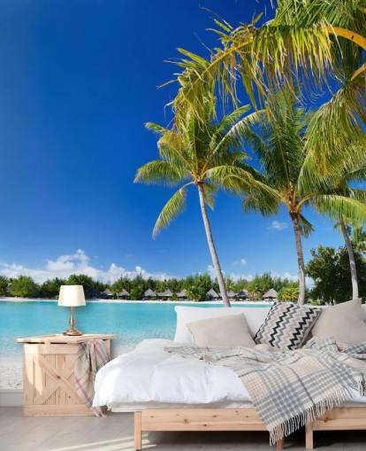 Bora Bora Beach Mural Wallpaper Bora Bora Beach Mural Wallpaper