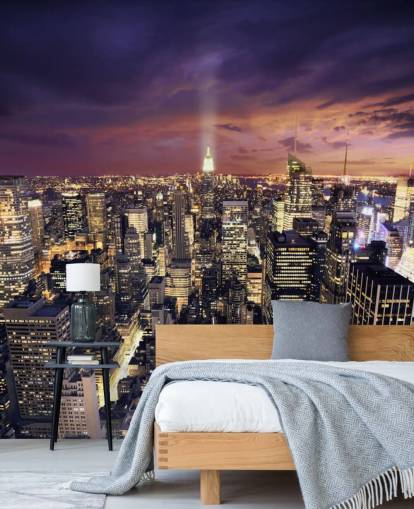 dunkles New York Skyline-Wandbild mit dem Titel New York Skyscrapers für Schlafzimmer und Wohnzimmer dunkles New York Skyline-Wandbild mit dem Titel New York Skyscrapers für Schlafzimmer und Wohnzimmer