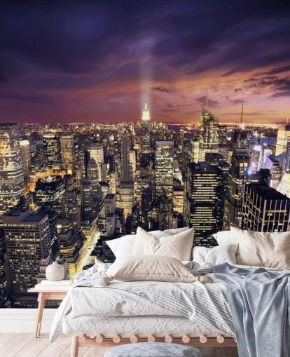 dunkles New York Skyline-Wandbild mit dem Titel New York Skyscrapers für Schlafzimmer und Wohnzimmer