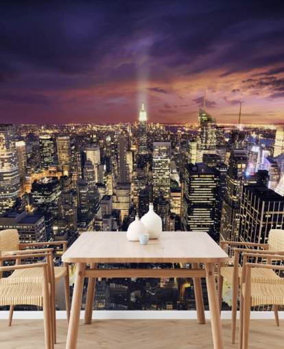 mörk new york skyline tapetväggmålning kallad New York Skyscrapers för sovrum och vardagsrum mörk new york skyline tapetväggmålning kallad New York Skyscrapers för sovrum och vardagsrum