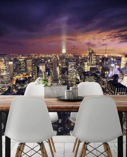 carta da parati murale con skyline scuro di New York chiamata New York Skyscrapers per camere da letto e salotti carta da parati murale con skyline scuro di New York chiamata New York Skyscrapers per camere da letto e salotti