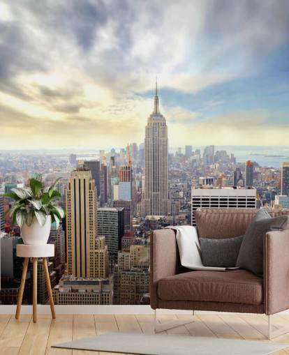 lyst new york city tapetmaleri kaldet Manhattan Skyline til soveværelser, stuer og spisestuer lyst new york city tapetmaleri kaldet Manhattan Skyline til soveværelser, stuer og spisestuer