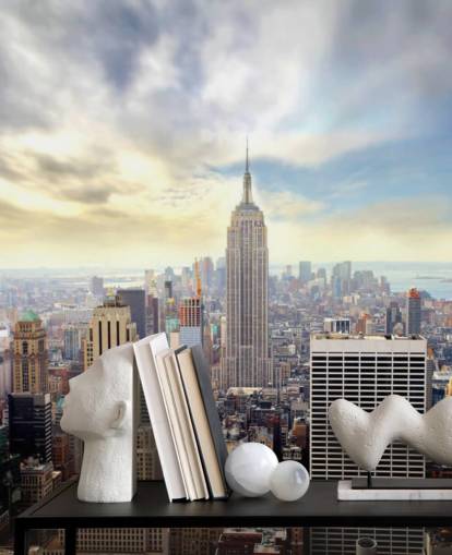 Helles Wandbild aus New York City mit dem Namen Manhattan Skyline für Schlafzimmer, Wohn- und Esszimmer