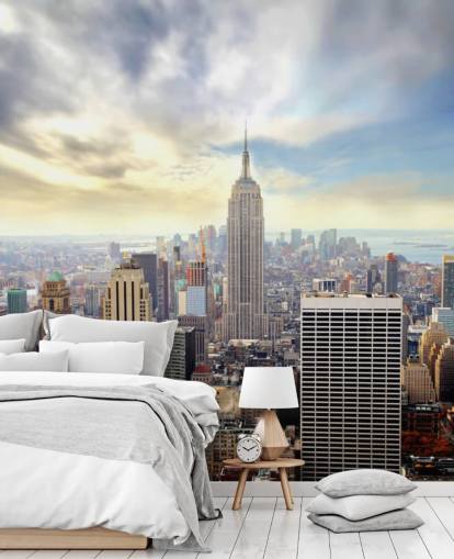 lyst new york city tapetmaleri kaldet Manhattan Skyline til soveværelser, stuer og spisestuer lyst new york city tapetmaleri kaldet Manhattan Skyline til soveværelser, stuer og spisestuer