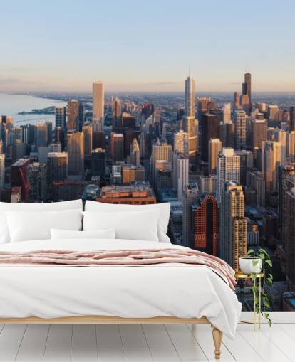 sky view of chicago wall mural sky view of chicago wall mural