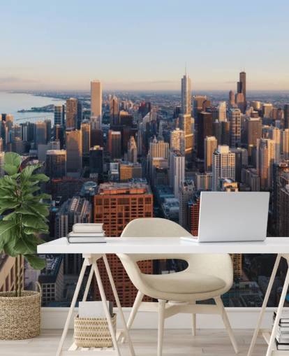 taivas näkymä chicago seinämaalaus