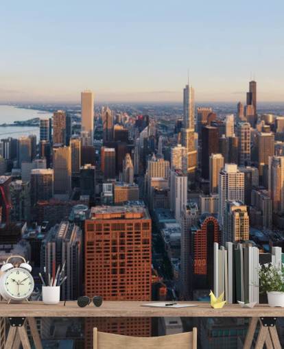 Himmel Ansicht von Chicago Wandgemälde