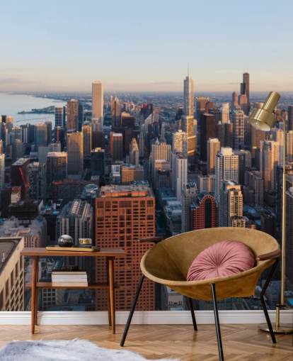 Himmel Ansicht von Chicago Wandgemälde