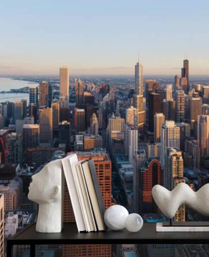 himmel utsikt över Chicago väggmålning