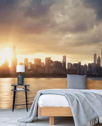 sun rise at chicago wallpaper