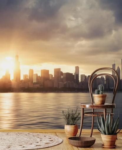 solen stige på chicago tapet solen stige på chicago tapet