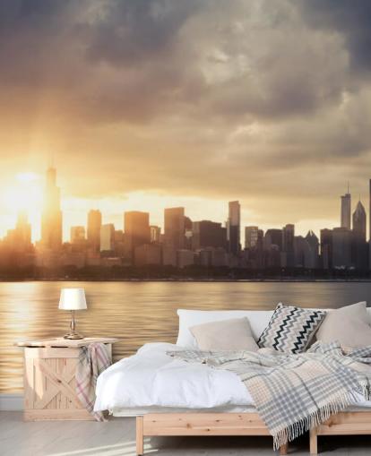 sun rise at chicago wallpaper