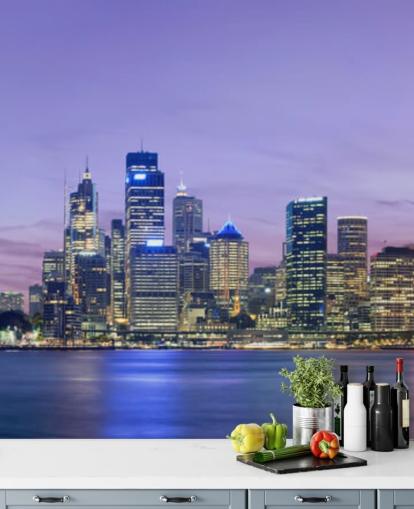 violetti taivas yli sydney tapetti
