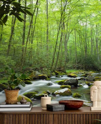 Papel de parede com tema de selva