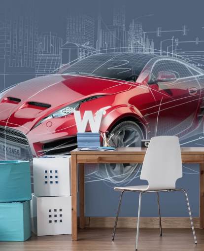 Punainen auto Taustakuva Punainen auto Taustakuva