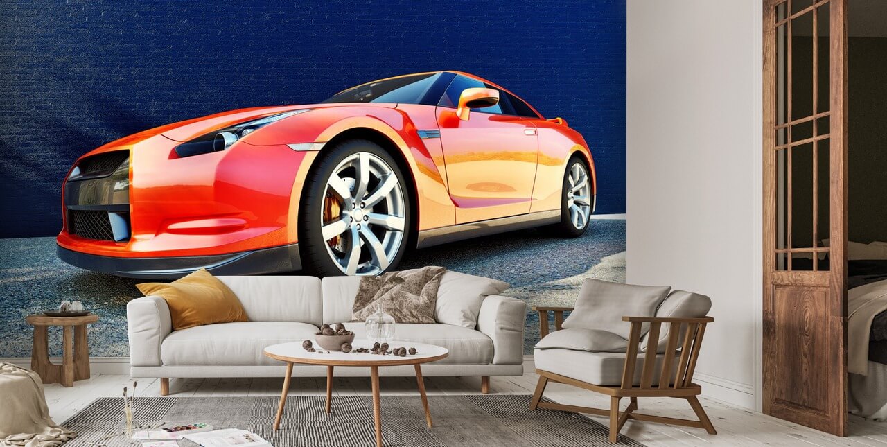 Orange Glow Wallpaper Wallsauce UK