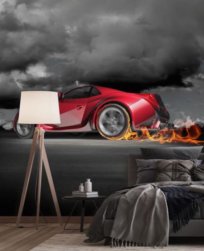 Fondo de pantalla rojo de coches deportivos