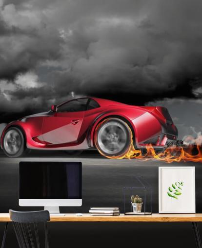 Papel de parede vermelho de carros esportivos Papel de parede vermelho de carros esportivos