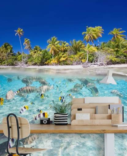 Tropical Fish by Island Shore Wall Mural