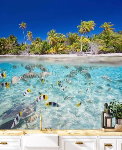 Tropical Fish by Island Shore Wall Mural