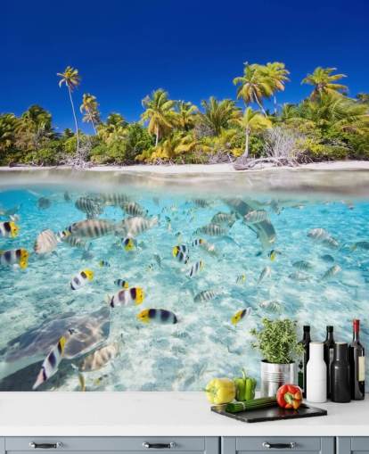 Mural de pared Peces tropicales junto a la costa