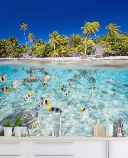 Mural de pared Peces tropicales junto a la costa