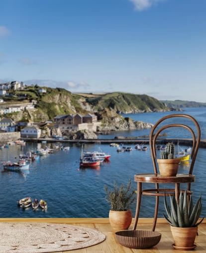 Mevagissey Fishing Village, Cornwall Coastal Wallpaper