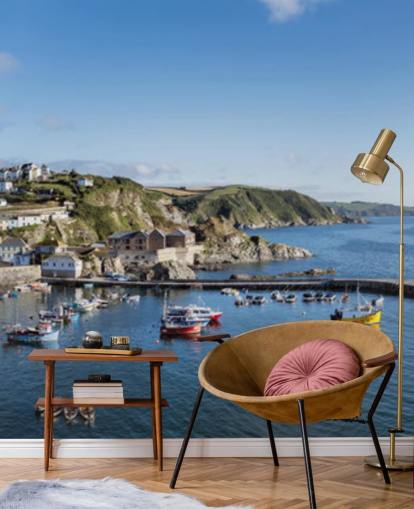 Båter i Fiske Harbour Bakgrunn