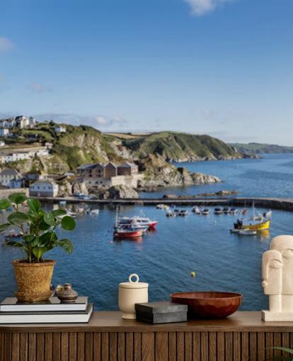 Boten in Fishing Harbour Wallpaper