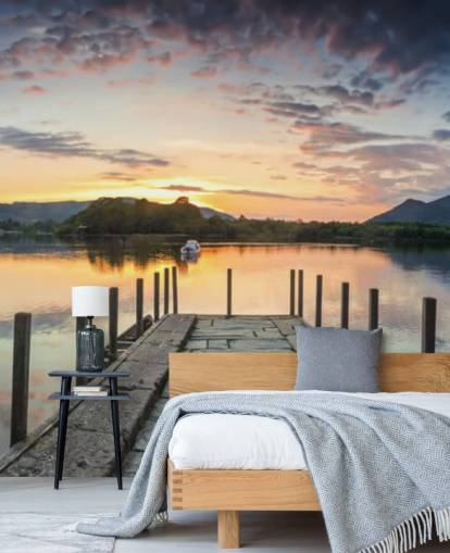 Stone Brygge og Lake Bakgrunn