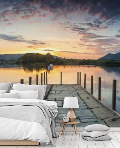 Stone Brygge og Lake Bakgrunn