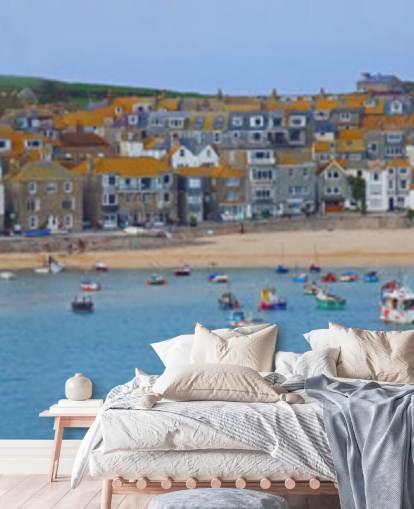 Fiske Harbour Kyst Bakgrunn Mural Fiske Harbour Kyst Bakgrunn Mural