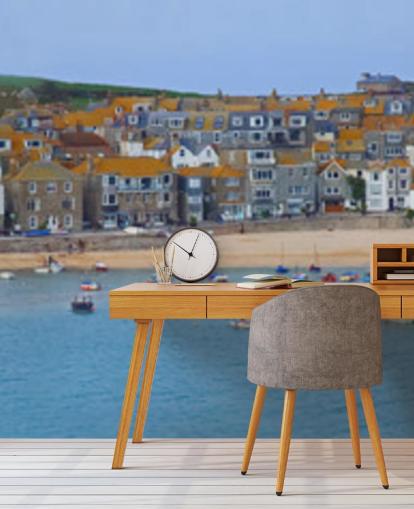 Fishing Harbour Coastal Wallpaper Mural Fishing Harbour Coastal Wallpaper Mural