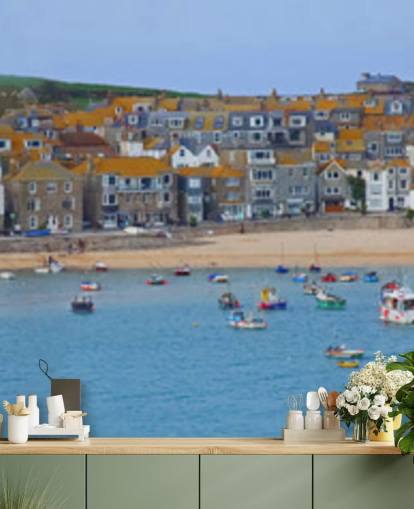 Fiskeri Harbour Coastal Wallpaper Mural Fiskeri Harbour Coastal Wallpaper Mural