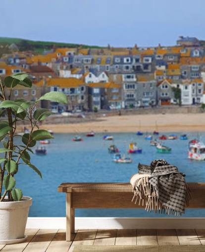 Fishing Harbour Coastal Wallpaper Mural