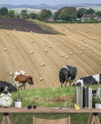 Papier Peint Ferme et Vaches