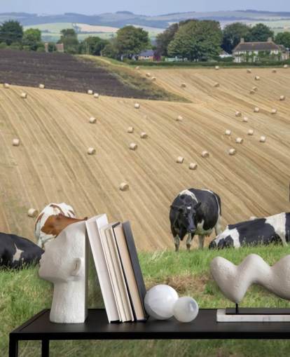 Papel de parede de fazenda e vacas Papel de parede de fazenda e vacas