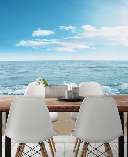 Fondo de pantalla de olas espumosas en Sunny Beach Fondo de pantalla de olas espumosas en Sunny Beach