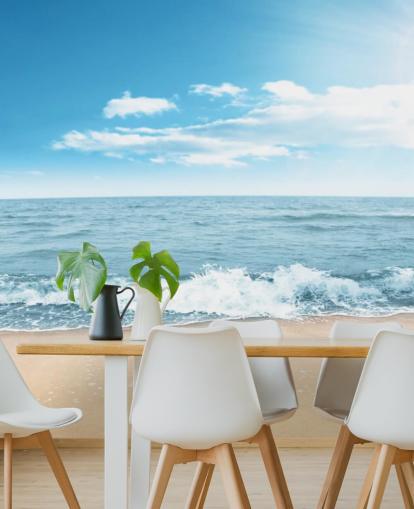 Fondo de pantalla de olas espumosas en Sunny Beach