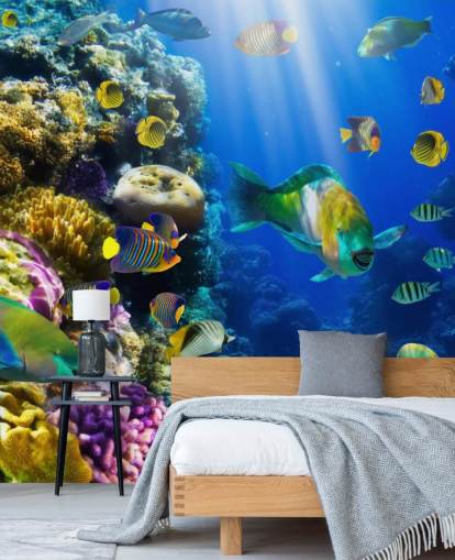 Papier Peint Corail et Poissons