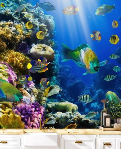 Carta da parati corallo e pesce