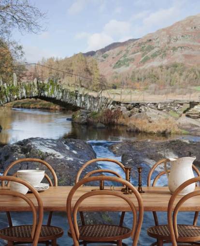 Stone Bridge River Wall Mural Stone Bridge River Wall Mural